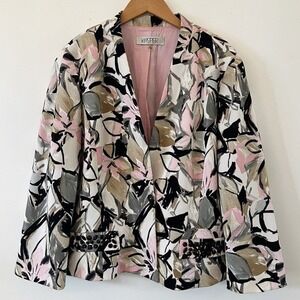Kasper Floral Blazer Jacket Women's 14 Career Business Party Casual